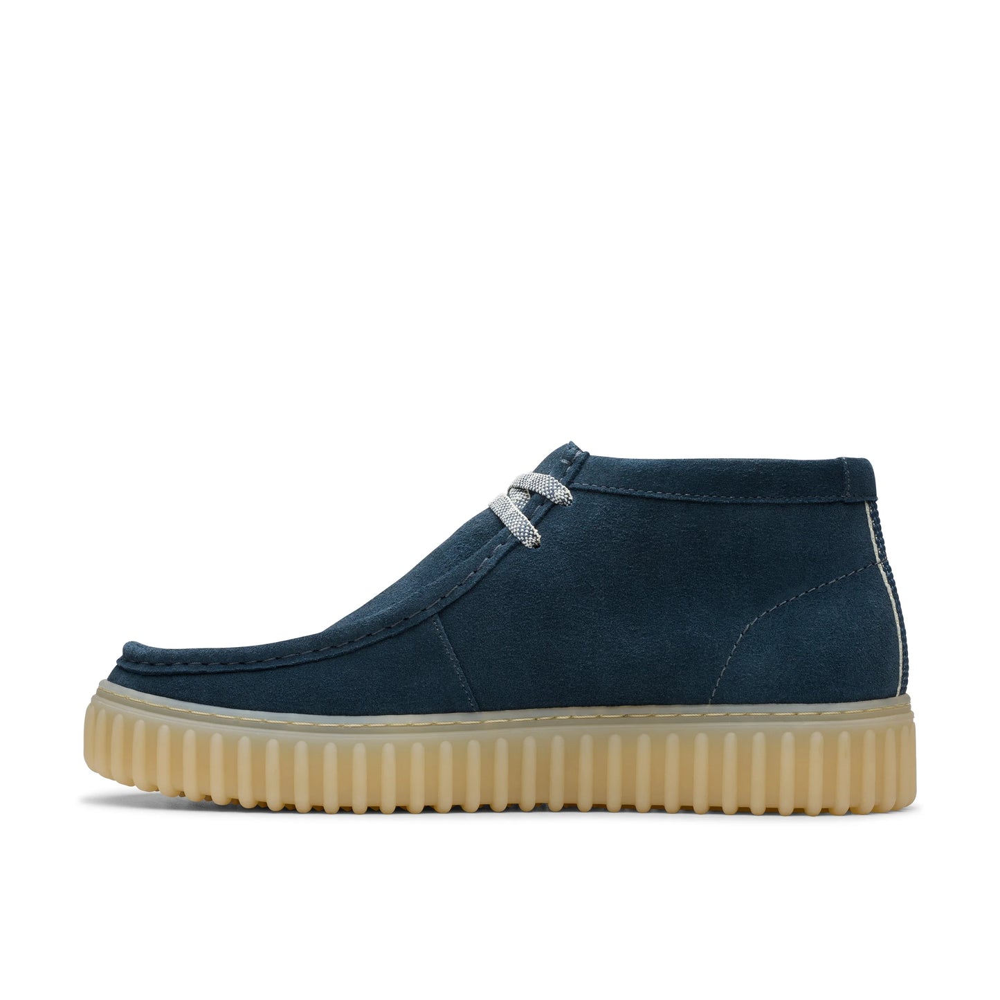 Wallabee De La Marca Clarks Para Hombre Modelo Torhill Hi Blue Suede En Color Azul