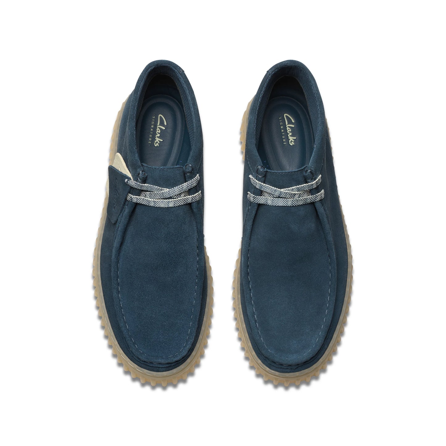Wallabee De La Marca Clarks Para Hombre Modelo Torhill Hi Blue Suede En Color Azul