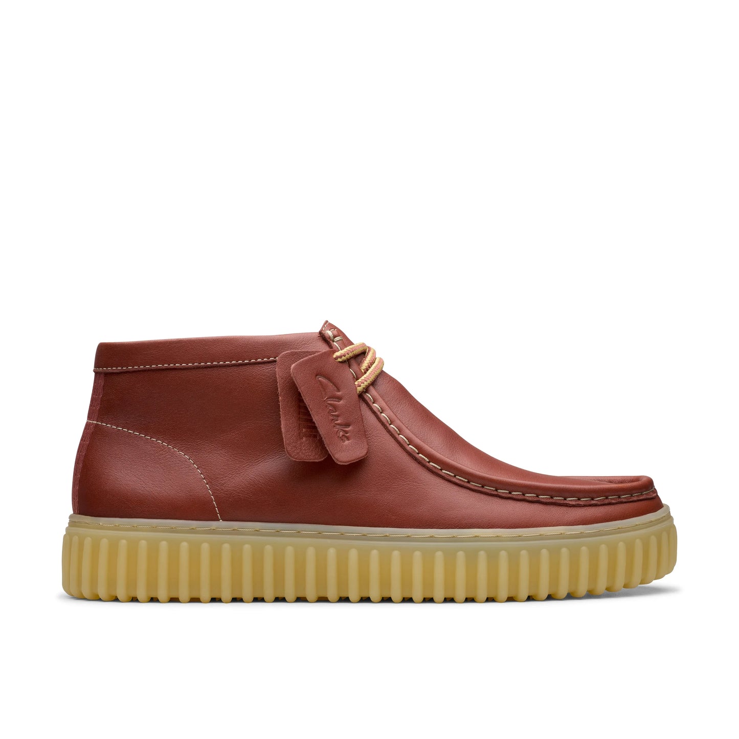 Wallabee De La Marca Clarks Para Hombre Modelo Torhill Hi Brown Leather En Color Marrón