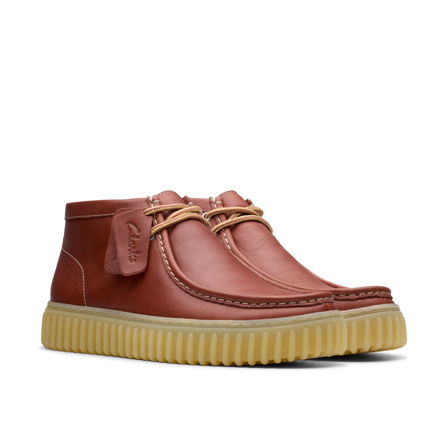 Wallabee De La Marca Clarks Para Hombre Modelo Torhill Hi Brown Leather En Color Marrón