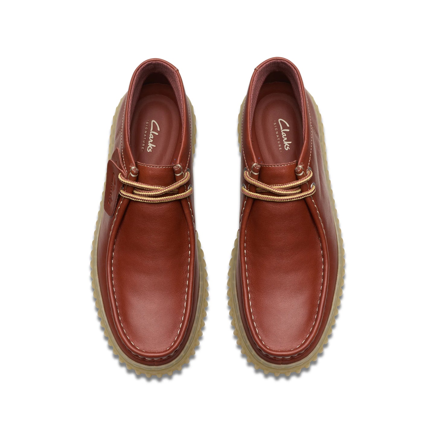 Wallabee De La Marca Clarks Para Hombre Modelo Torhill Hi Brown Leather En Color Marrón