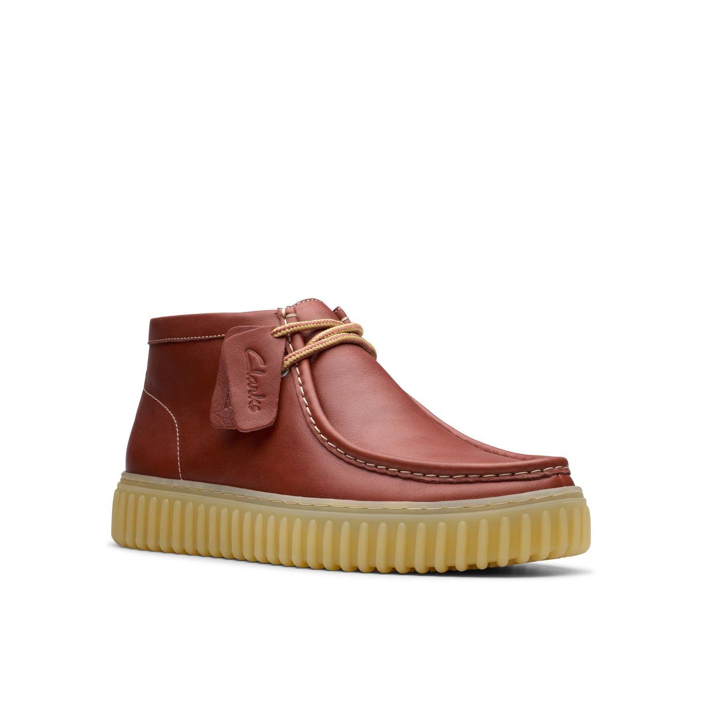 Wallabee De La Marca Clarks Para Hombre Modelo Torhill Hi Brown Leather En Color Marrón