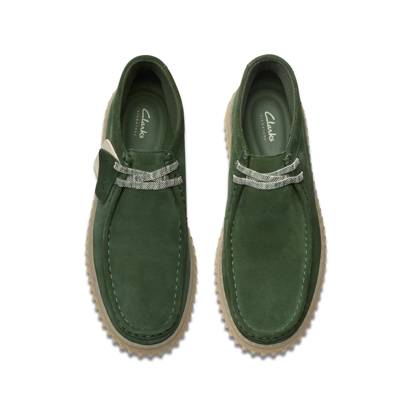 Wallabee De La Marca Clarks Para Hombre Modelo Torhill Hi Dark Green Suede En Color Verde