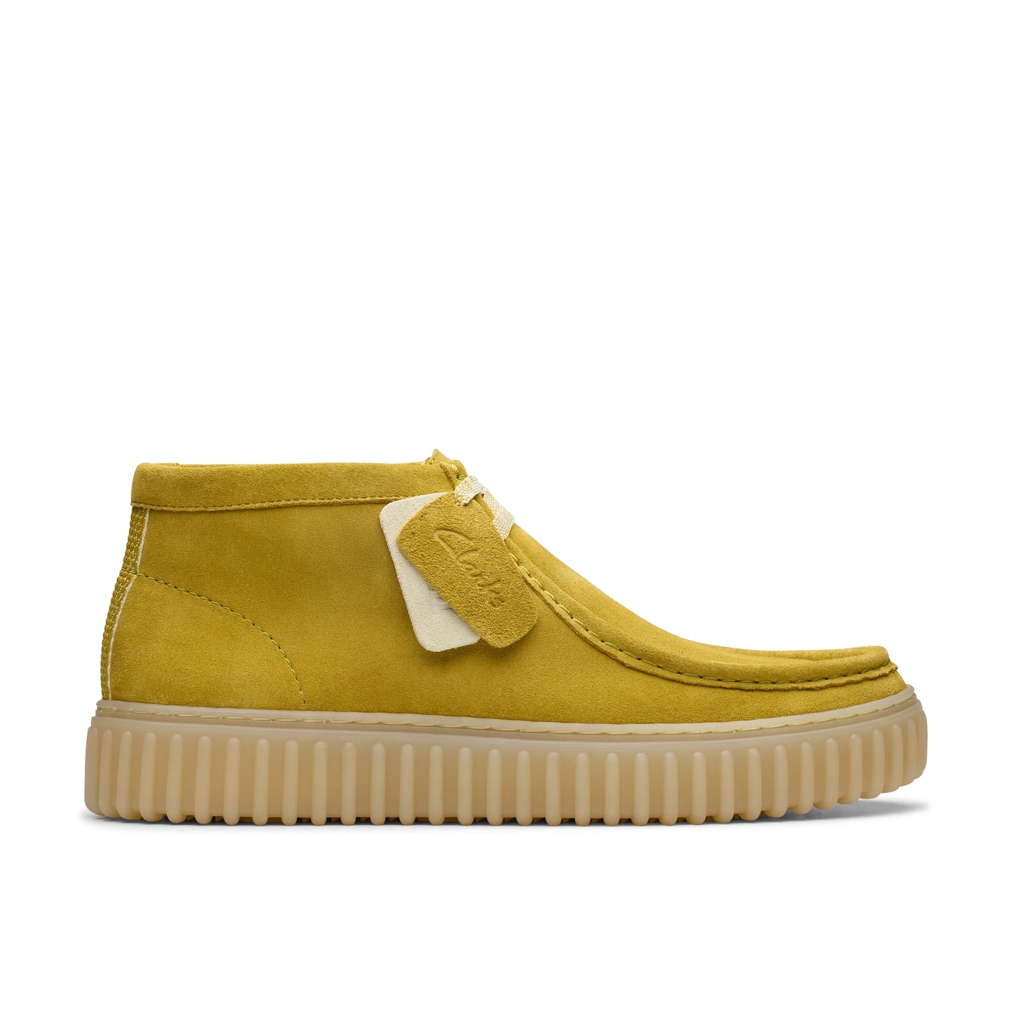 Wallabee De La Marca Clarks Para Hombre Modelo Torhill Hi Lime Suede En Color Amarillo