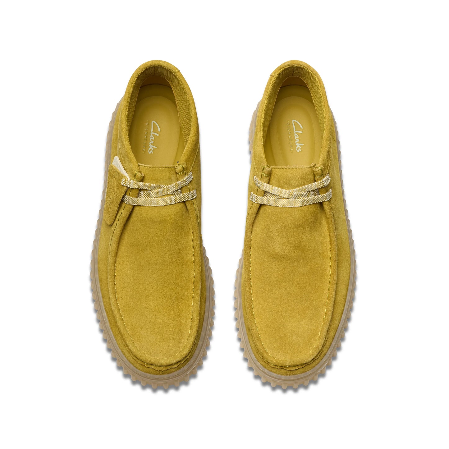 Wallabee De La Marca Clarks Para Hombre Modelo Torhill Hi Lime Suede En Color Amarillo