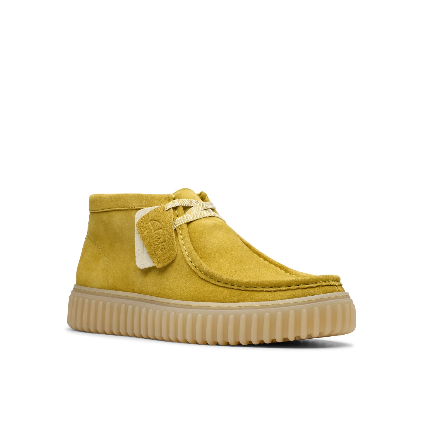 Wallabee De La Marca Clarks Para Hombre Modelo Torhill Hi Lime Suede En Color Amarillo