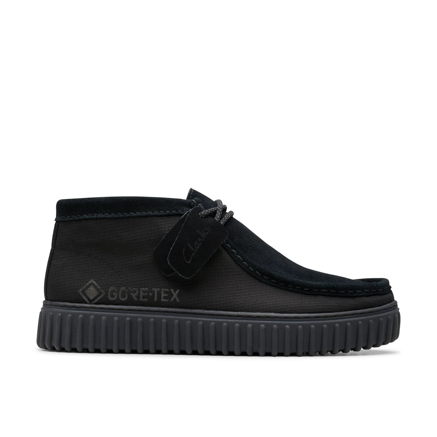 Wallabee De La Marca Clarks Para Hombre Modelo Torhill Hi Gtx Black Combi En Color Negro