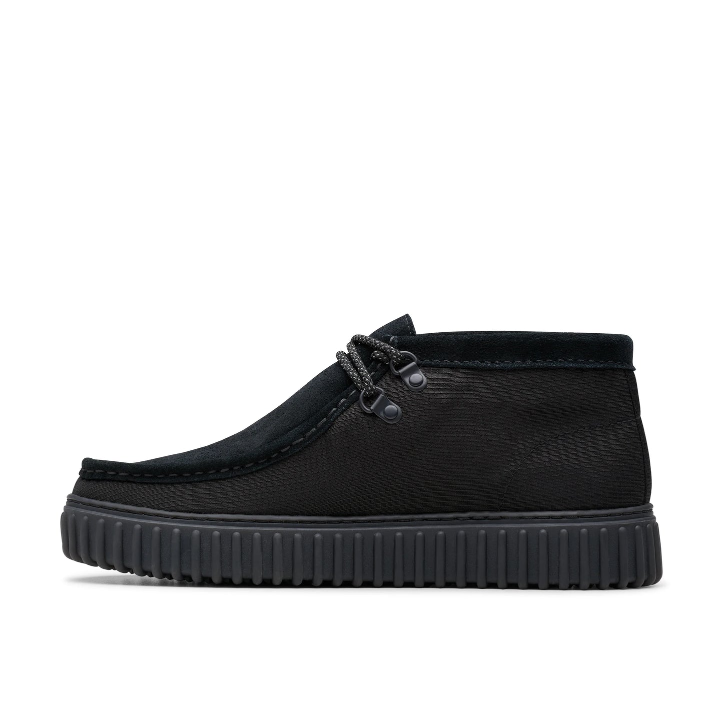 Wallabee De La Marca Clarks Para Hombre Modelo Torhill Hi Gtx Black Combi En Color Negro