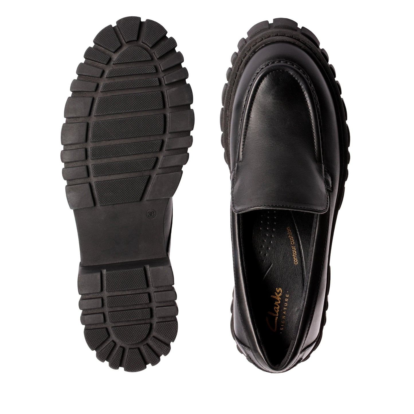 Mocasines De La Marca Clarks Para Mujer Modelo Page Loafer Black Leather En Color Negro