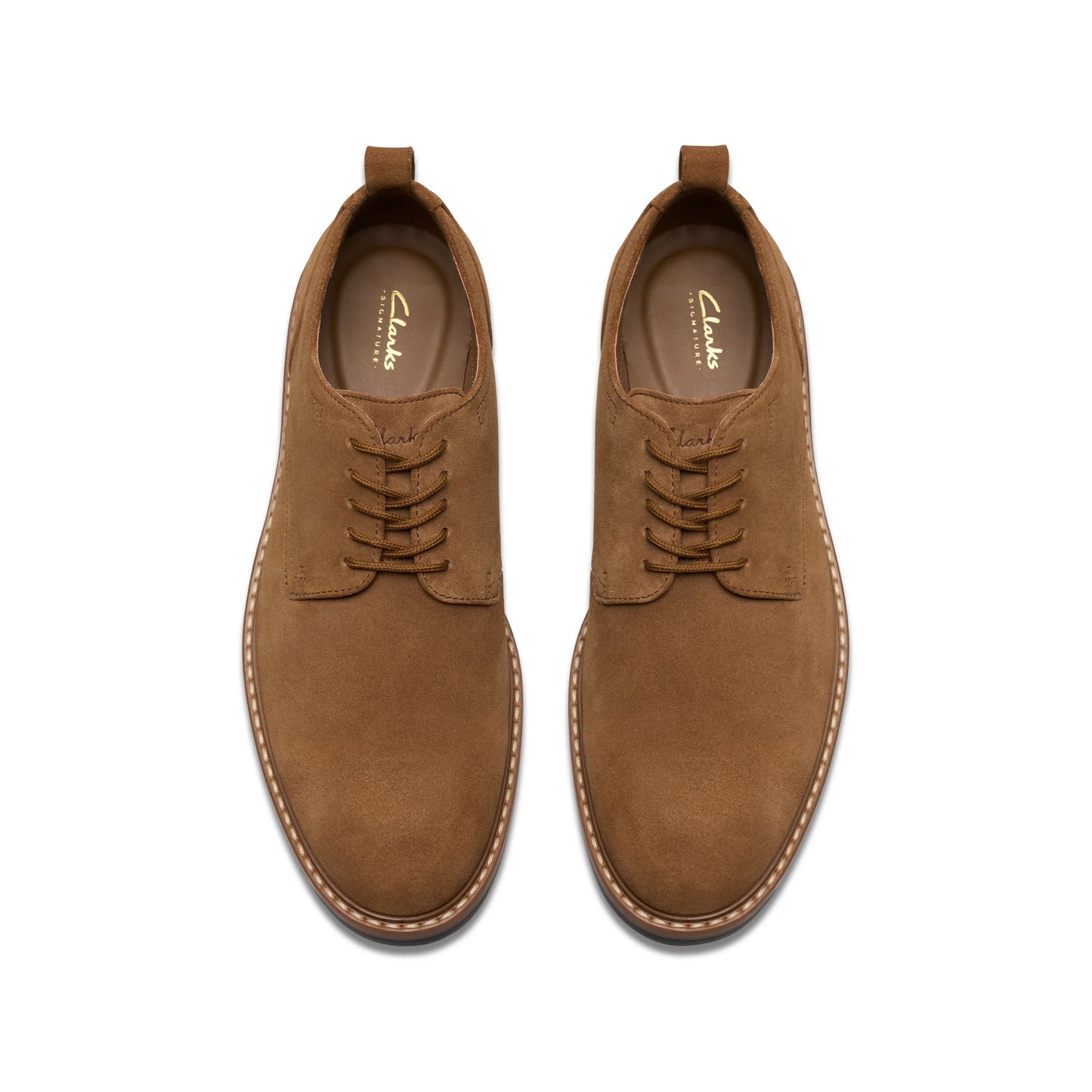 Zapatos Casual De La Marca Clarks Para Hombre Modelo Aldwin Lace Cola Suede En Color Marrón