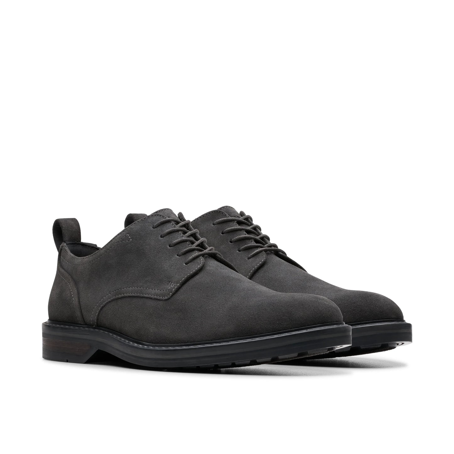 Zapatos De Vestir De La Marca Clarks Para Hombre Modelo Aldwin Lace Dark Grey Suede En Color Gris
