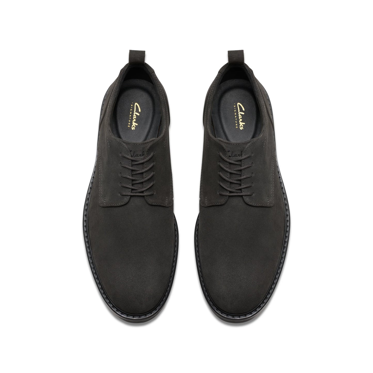 Zapatos De Vestir De La Marca Clarks Para Hombre Modelo Aldwin Lace Dark Grey Suede En Color Gris