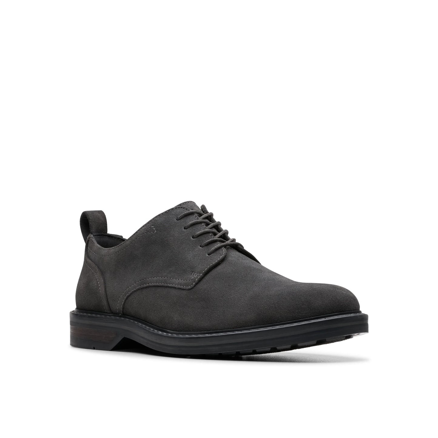 Zapatos De Vestir De La Marca Clarks Para Hombre Modelo Aldwin Lace Dark Grey Suede En Color Gris