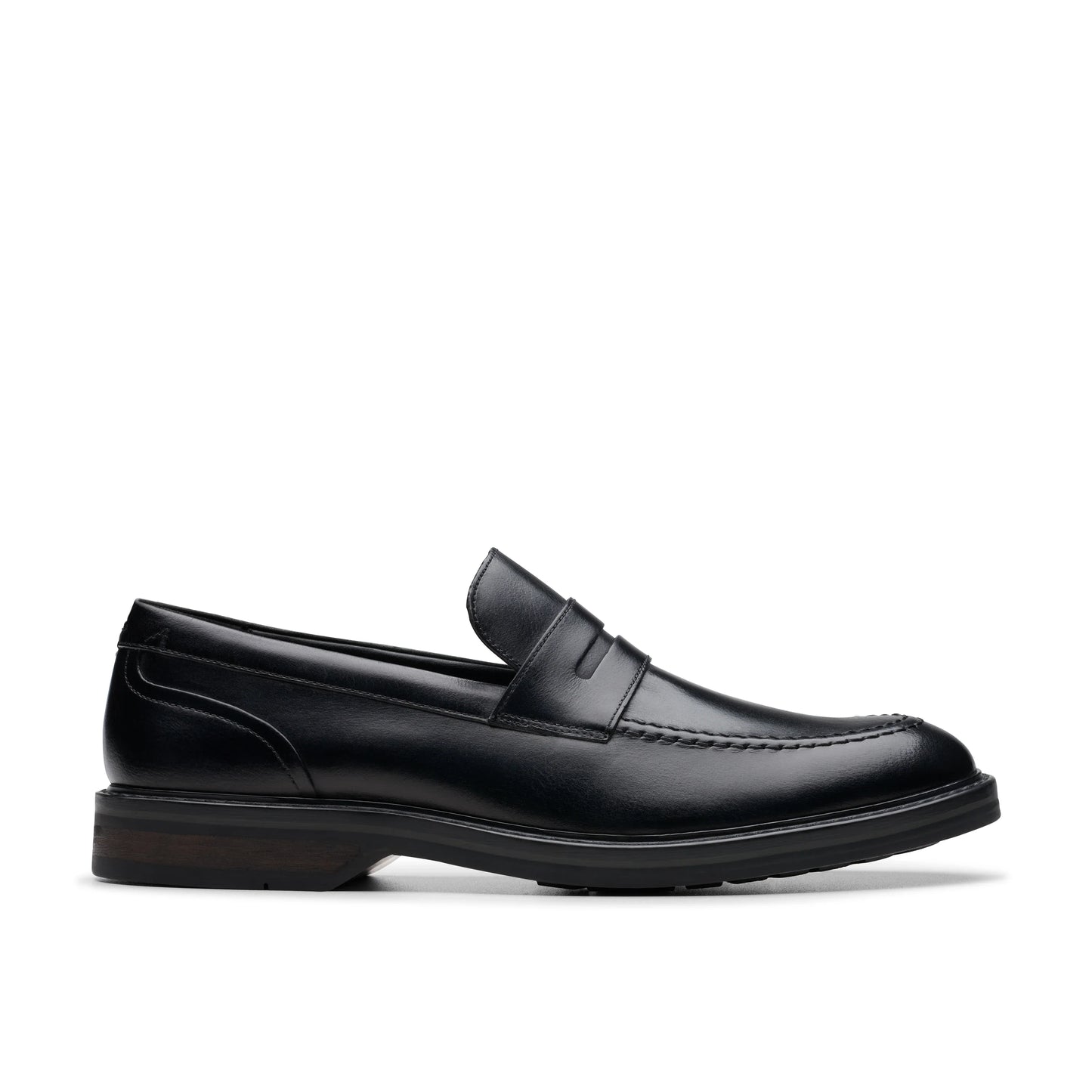 Mocasines De La Marca Clarks Para Hombre Modelo Aldwin Step Black Leather En Color Negro