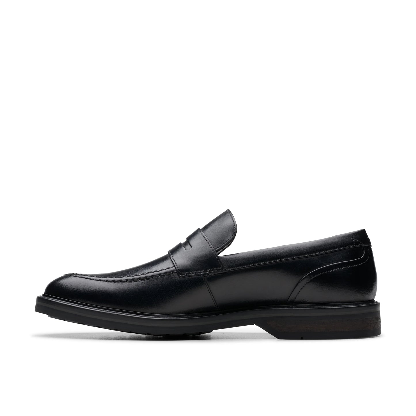 Mocasines De La Marca Clarks Para Hombre Modelo Aldwin Step Black Leather En Color Negro