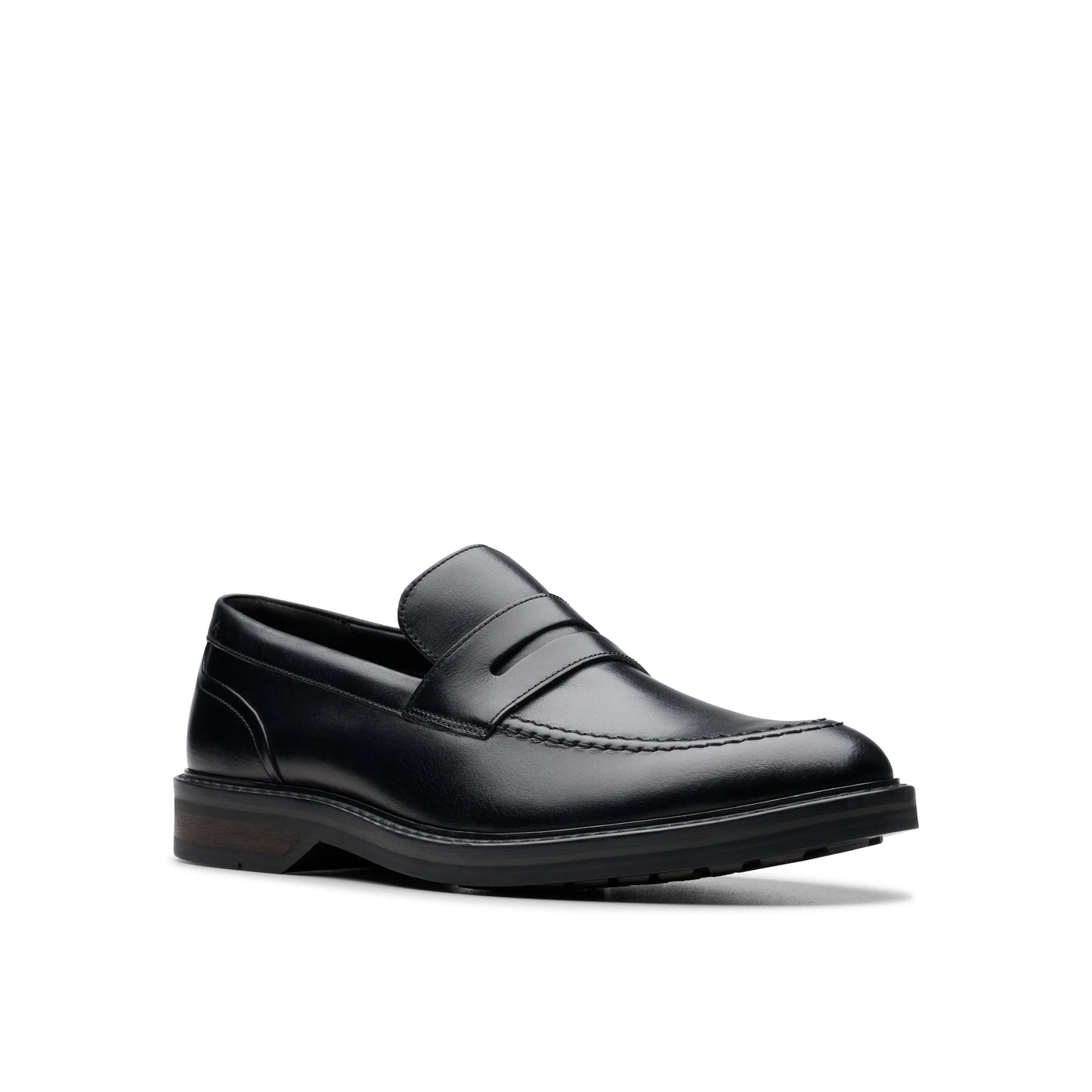 Mocasines De La Marca Clarks Para Hombre Modelo Aldwin Step Black Leather En Color Negro