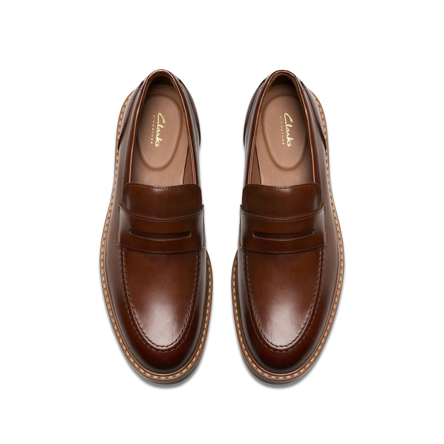 Mocasines De La Marca Clarks Para Hombre Modelo Aldwin Step Mid Tan Leather En Color Beige