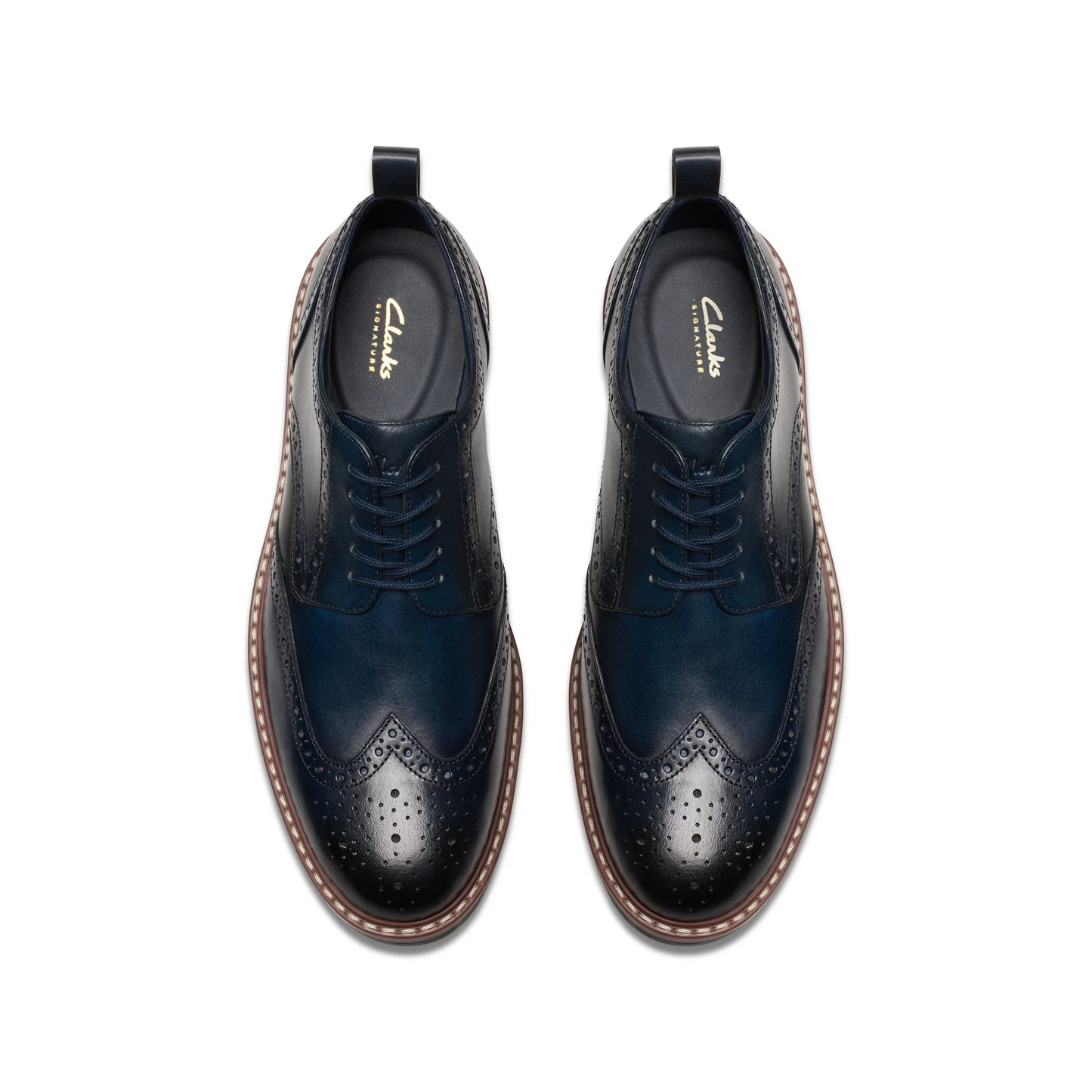 Zapatos De Vestir De La Marca Clarks Para Hombre Modelo Aldwin Limit Navy Leather En Color Azul