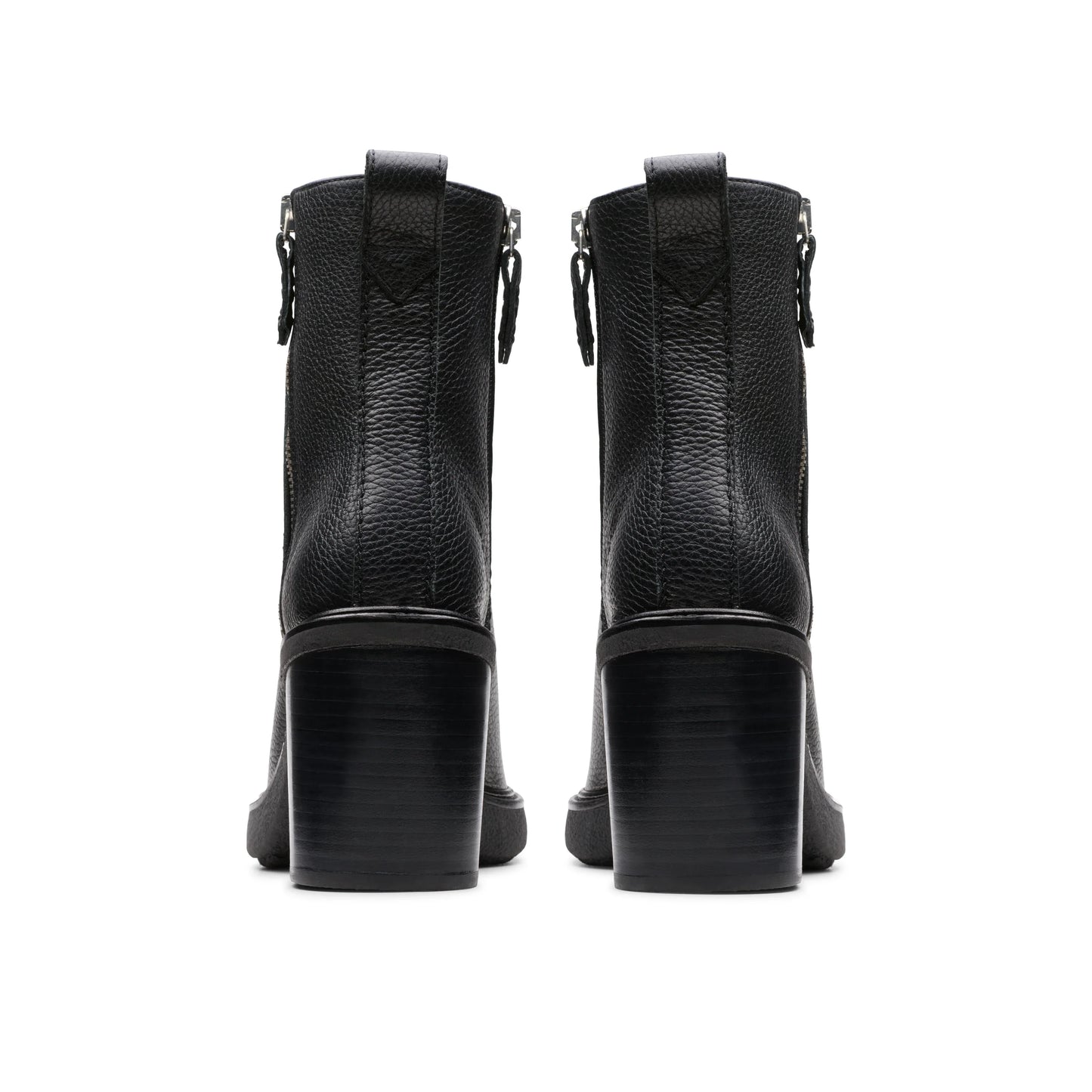 Botines De La Marca Clarks Para Mujer Modelo Cassiano Zip Black Leather En Color Negro