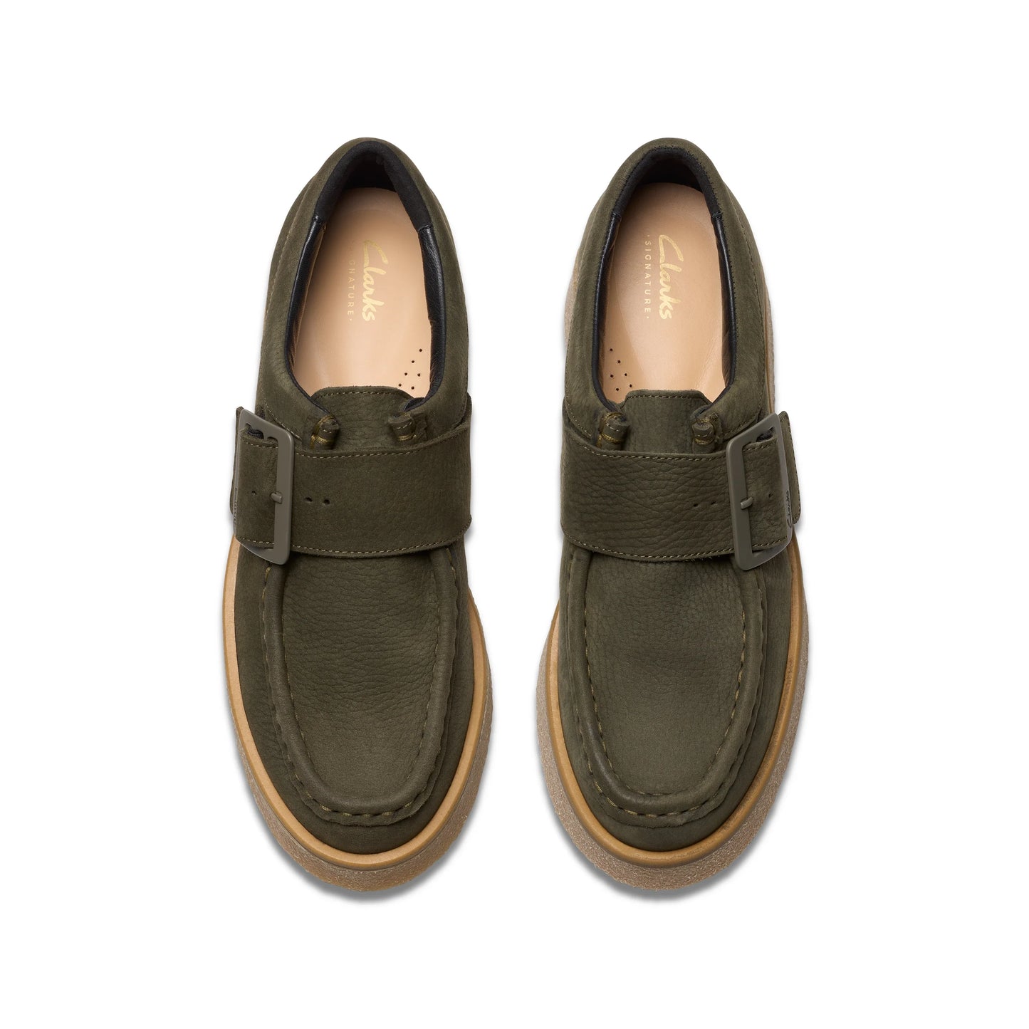 Zapatos Casual De La Marca Clarks Para Mujer Modelo Linoso Monk Dark Green Nubuck En Color Green