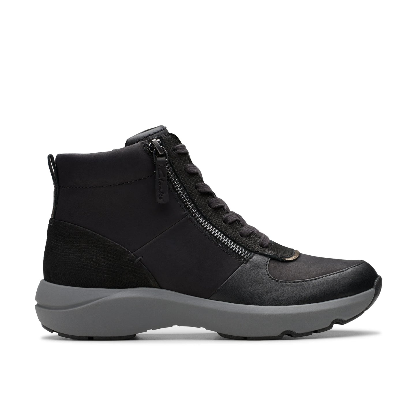 Botines De La Marca Clarks Para Mujer Modelo Tivoli Lane Black Combination En Color Negro