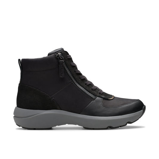 Botines De La Marca Clarks  Para Mujer Modelo Tivoli Lane Black Combination En Color Negro