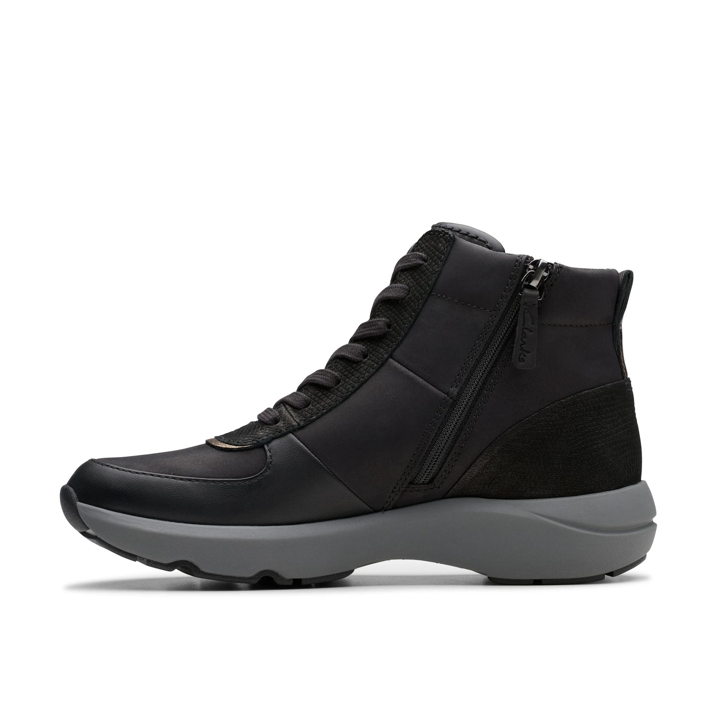 Botines De La Marca Clarks Para Mujer Modelo Tivoli Lane Black Combination En Color Negro