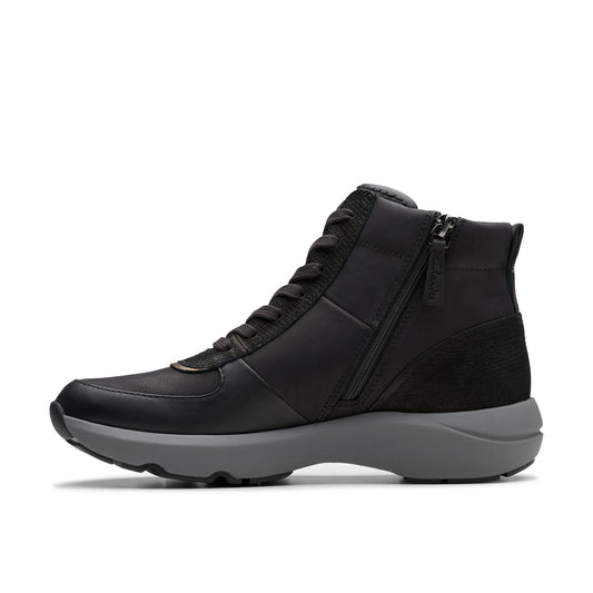 Botines De La Marca Clarks  Para Mujer Modelo Tivoli Lane Black Combination En Color Negro