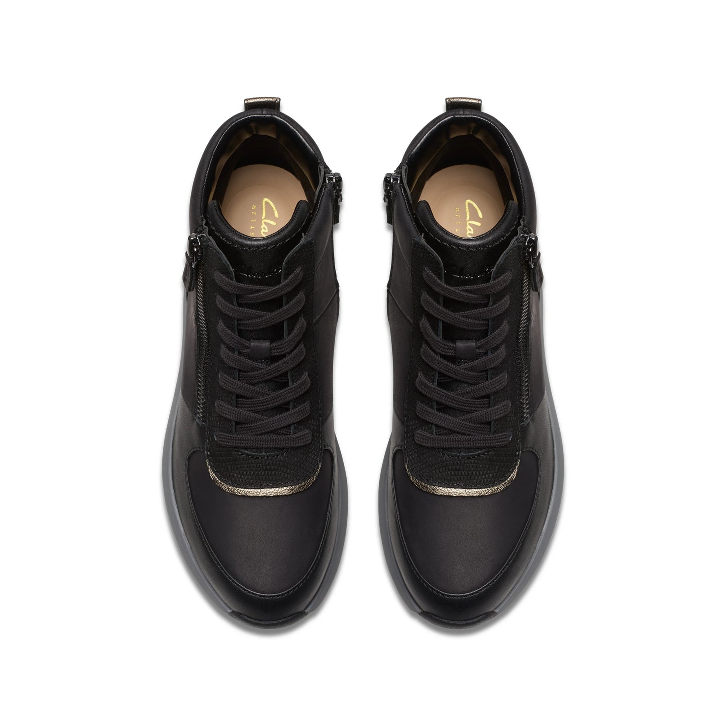 Botines De La Marca Clarks Para Mujer Modelo Tivoli Lane Black Combination En Color Negro