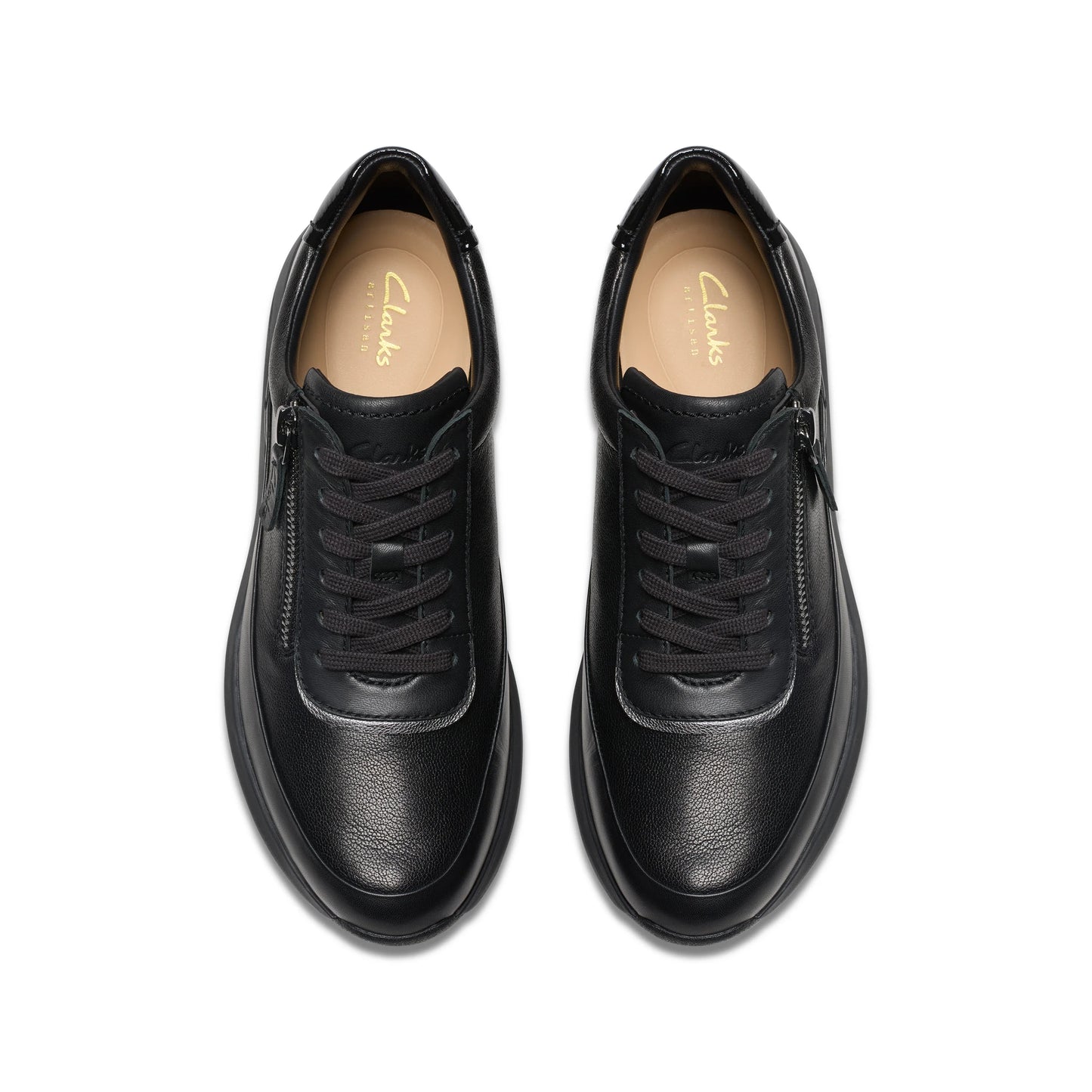 Sneakers De La Marca Clarks Para Mujer Modelo Tivoli Zip Black Combination En Color Negro