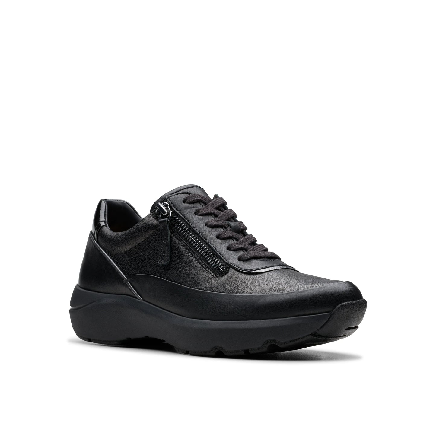 Sneakers De La Marca Clarks Para Mujer Modelo Tivoli Zip Black Combination En Color Negro