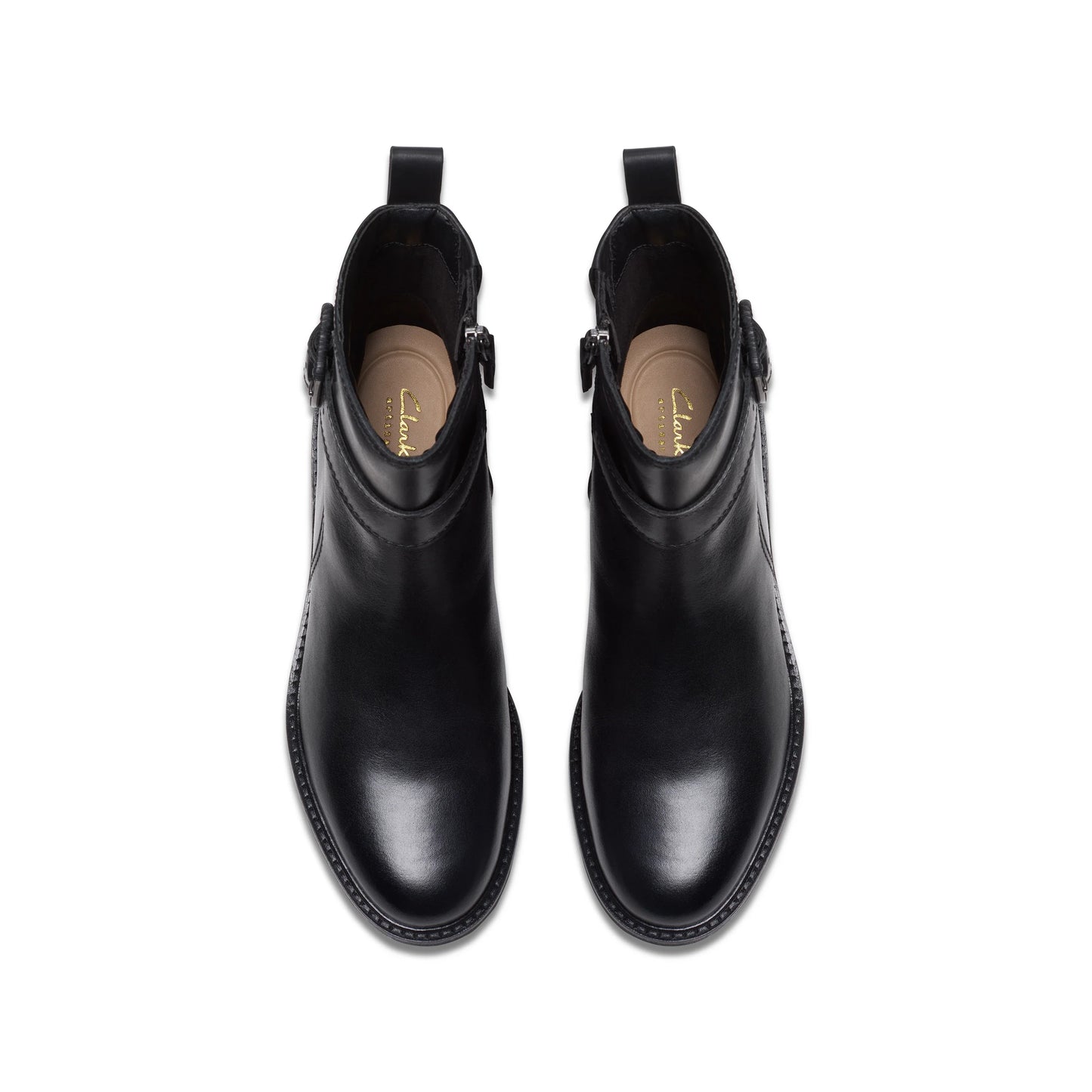 Botines De La Marca Clarks Para Mujer Modelo Renewal Style Black Leather En Color Negro