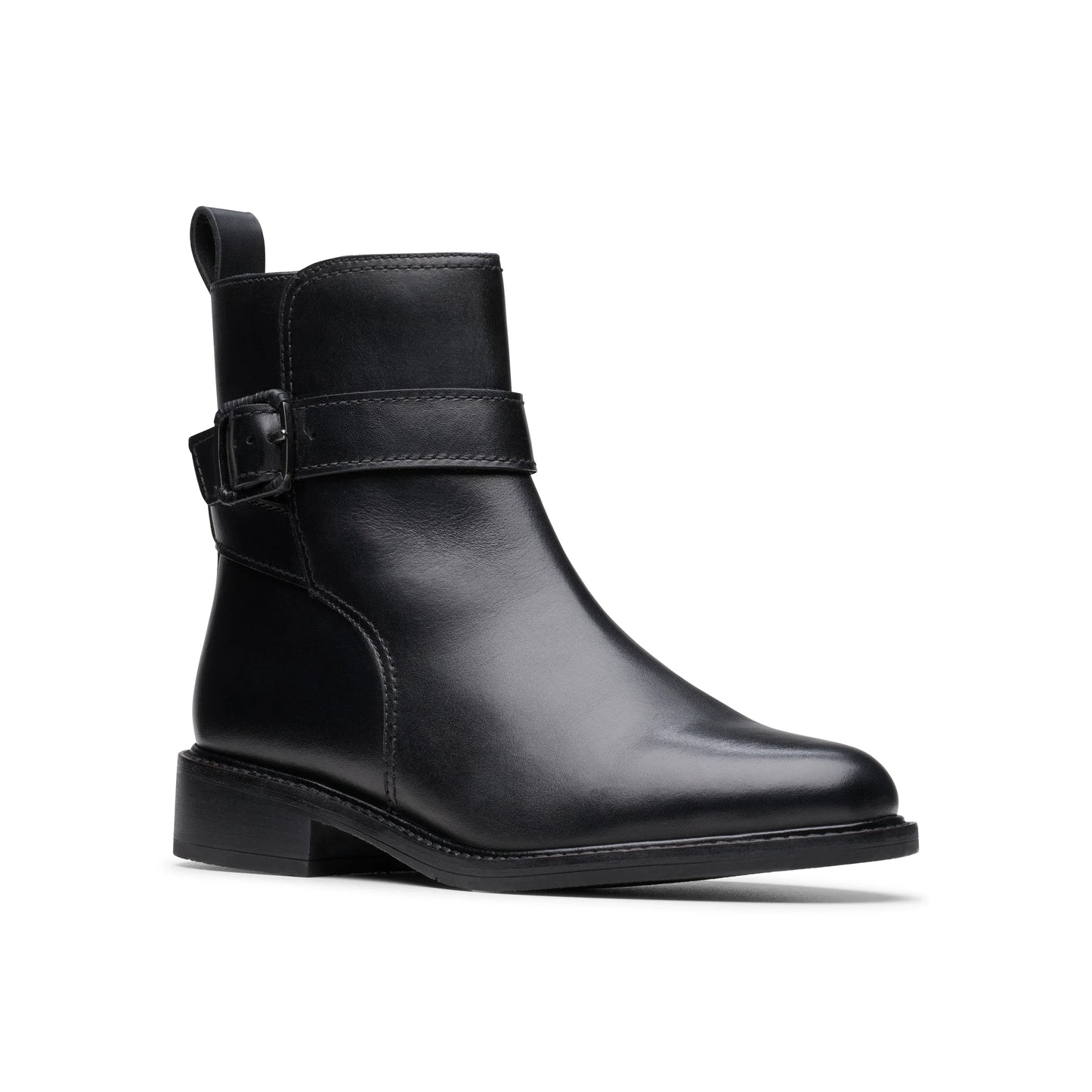 Botines De La Marca Clarks Para Mujer Modelo Renewal Style Black Leather En Color Negro