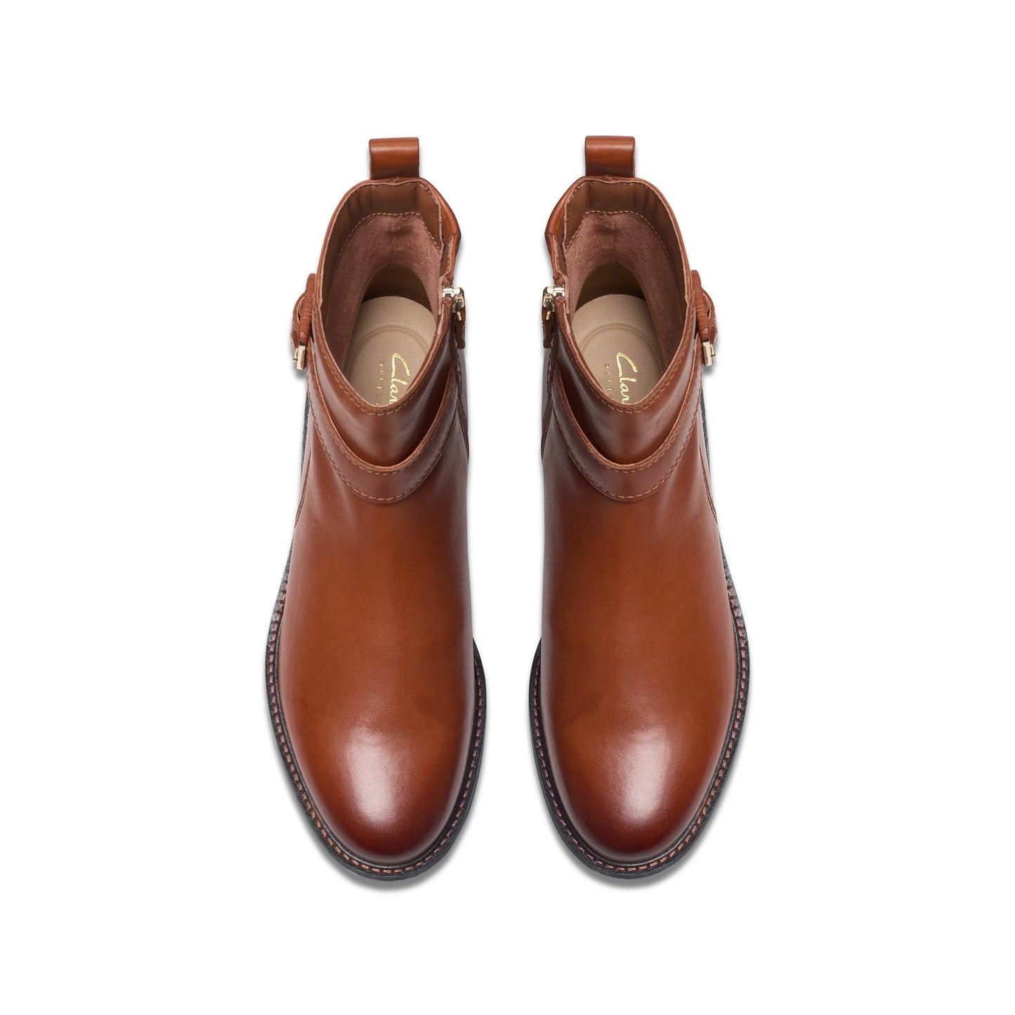 Botas De La Marca Clarks Para Mujer Modelo Renewal Style British Tan Leather En Color Beige