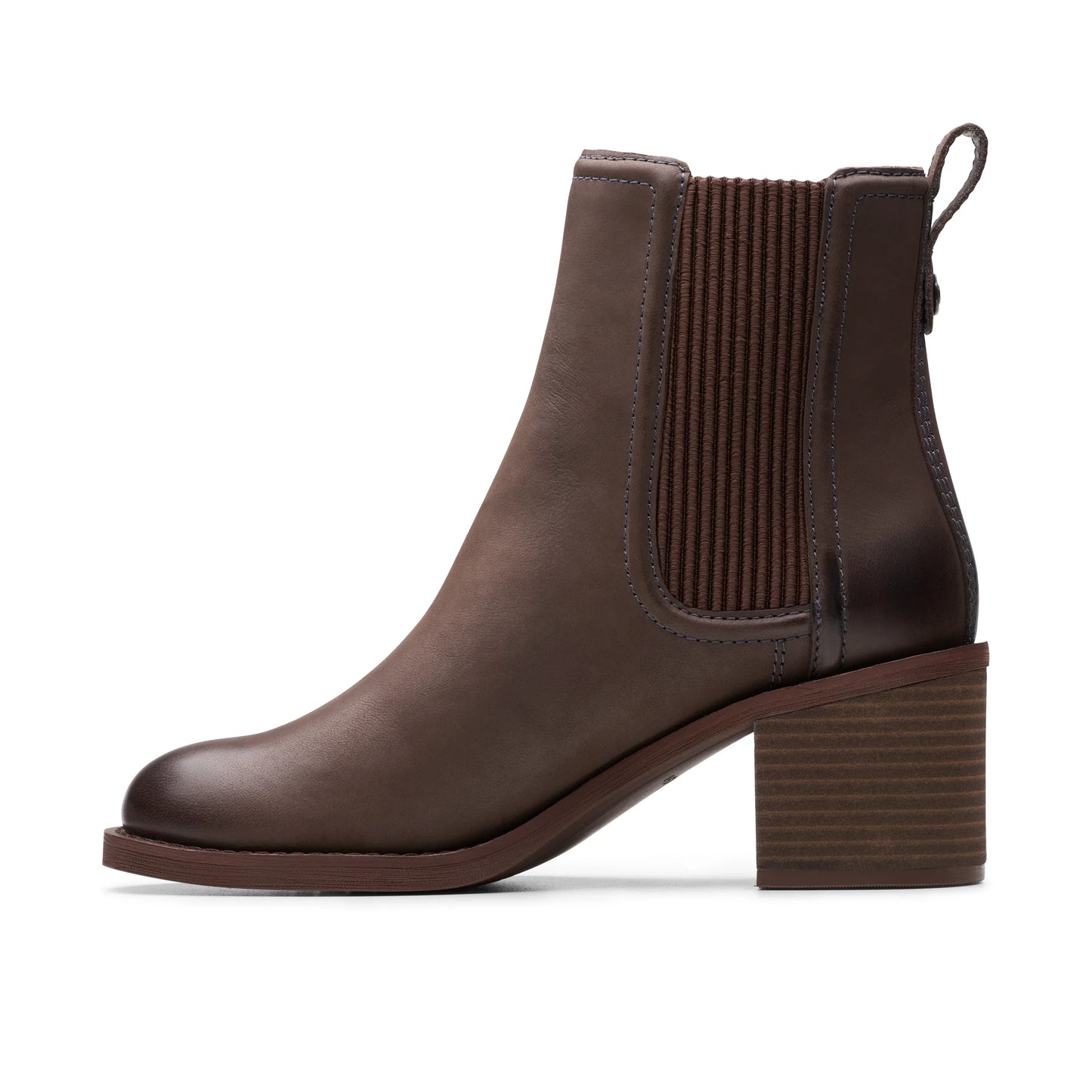 Botines De La Marca Clarks Para Mujer Modelo Chamberly Top Dark Brown Leather En Color Marrón