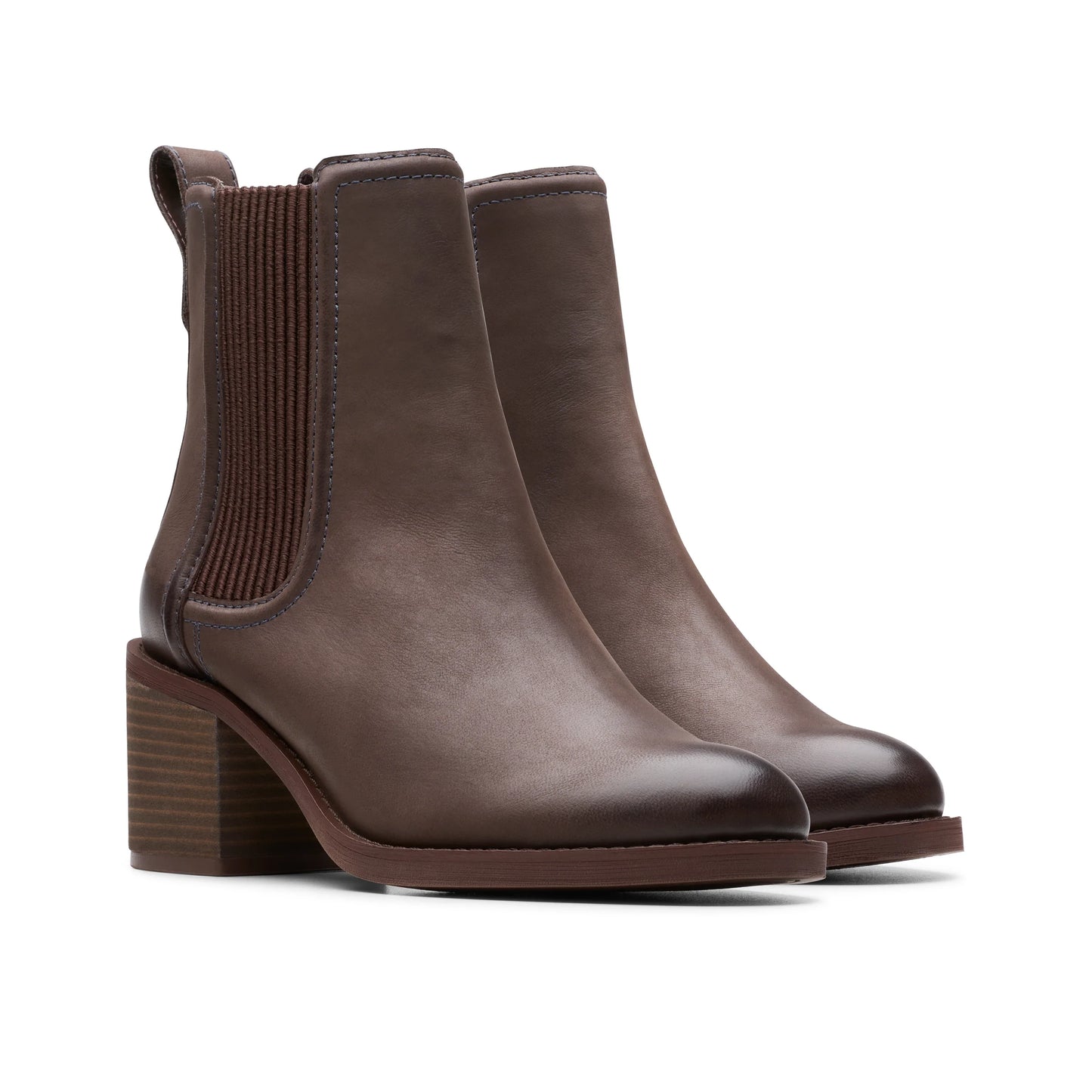 Botines De La Marca Clarks Para Mujer Modelo Chamberly Top Dark Brown Leather En Color Marrón