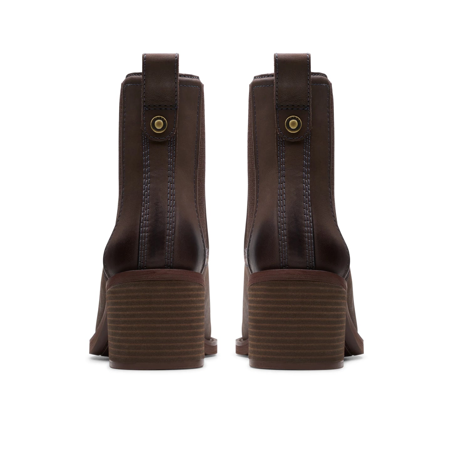 Botines De La Marca Clarks Para Mujer Modelo Chamberly Top Dark Brown Leather En Color Marrón