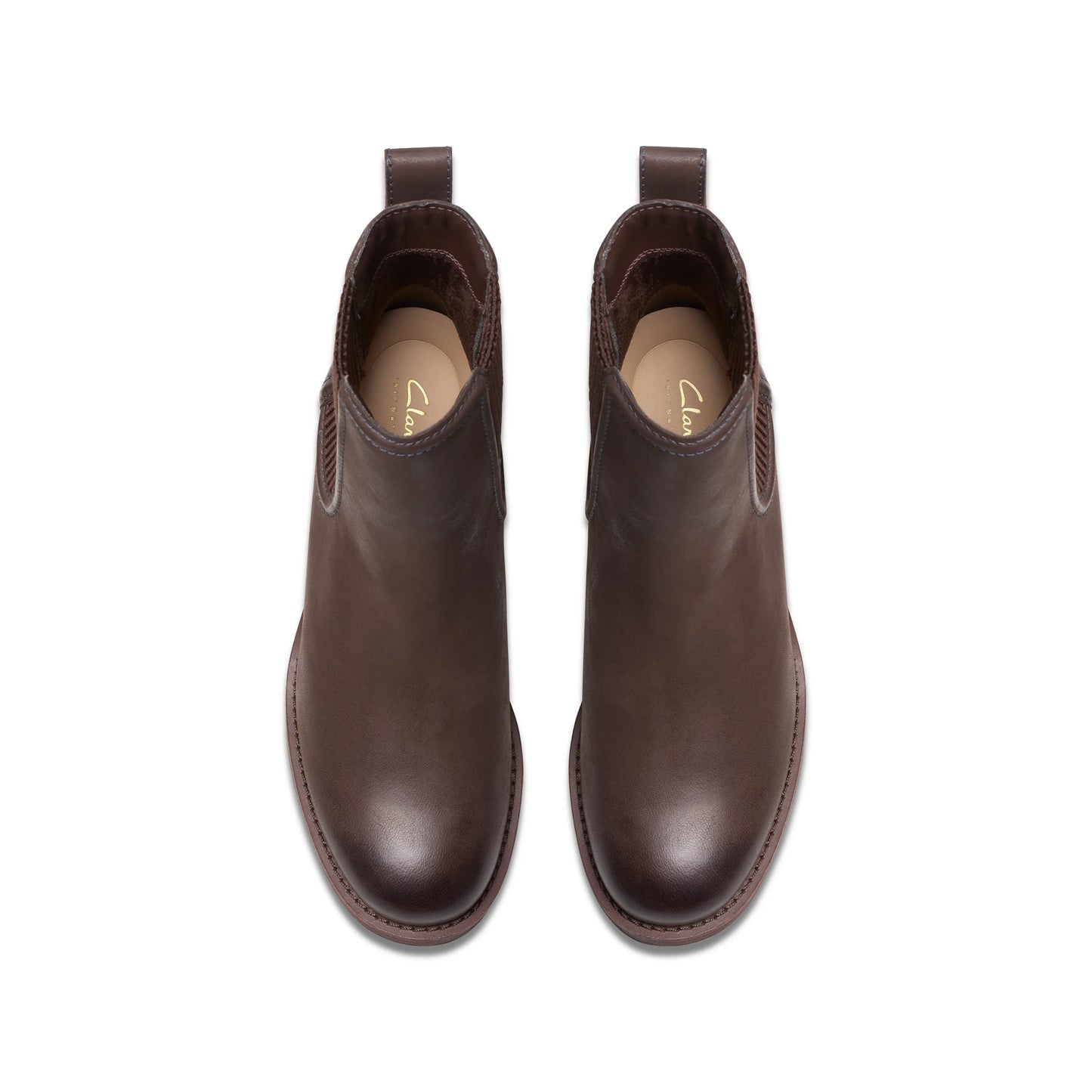 Botines De La Marca Clarks Para Mujer Modelo Chamberly Top Dark Brown Leather En Color Marrón