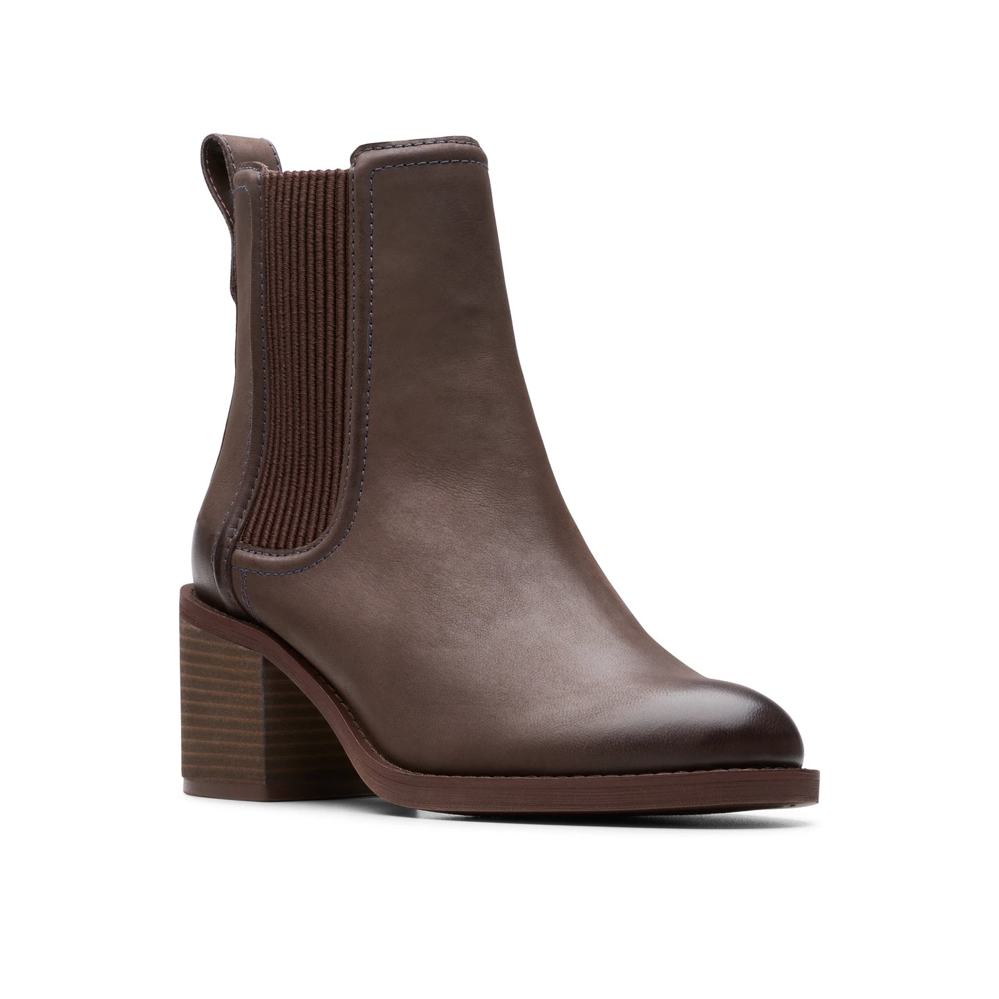 Botines De La Marca Clarks Para Mujer Modelo Chamberly Top Dark Brown Leather En Color Marrón