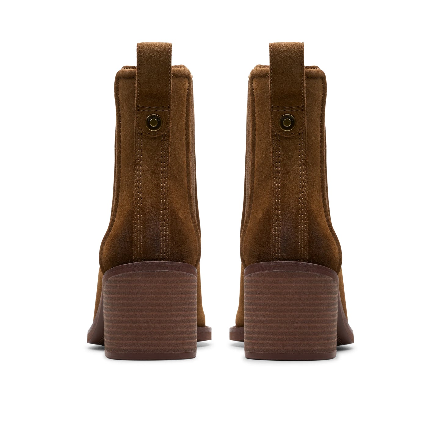 Botines De La Marca Clarks Para Mujer Modelo Chamberly Top Walnut Suede En Color Marrón