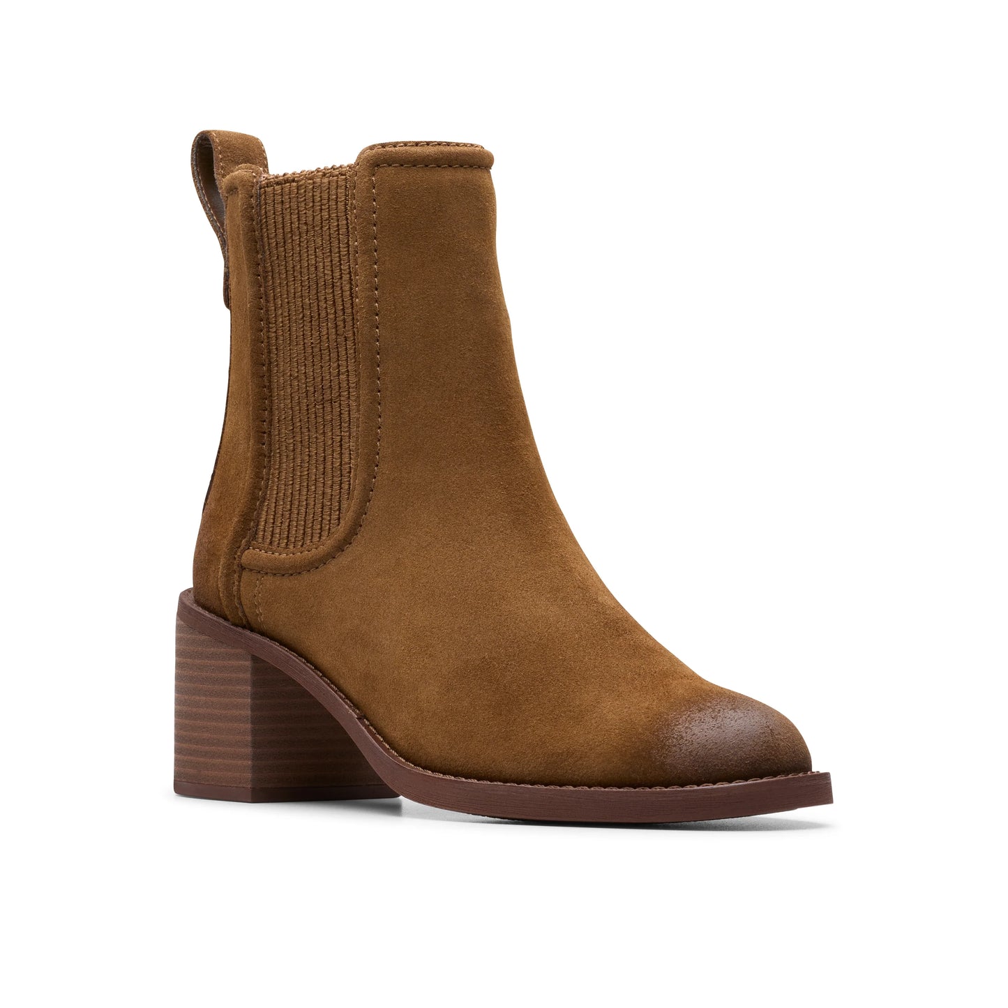 Botines De La Marca Clarks Para Mujer Modelo Chamberly Top Walnut Suede En Color Marrón