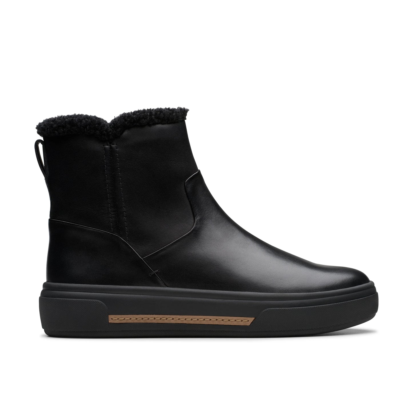 Botines De La Marca Clarks Para Mujer Modelo Hollyhock Lane Black Wlined Leather En Color Negro
