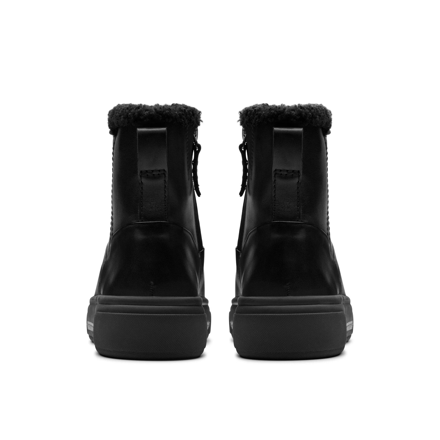 Botines De La Marca Clarks Para Mujer Modelo Hollyhock Lane Black Wlined Leather En Color Negro