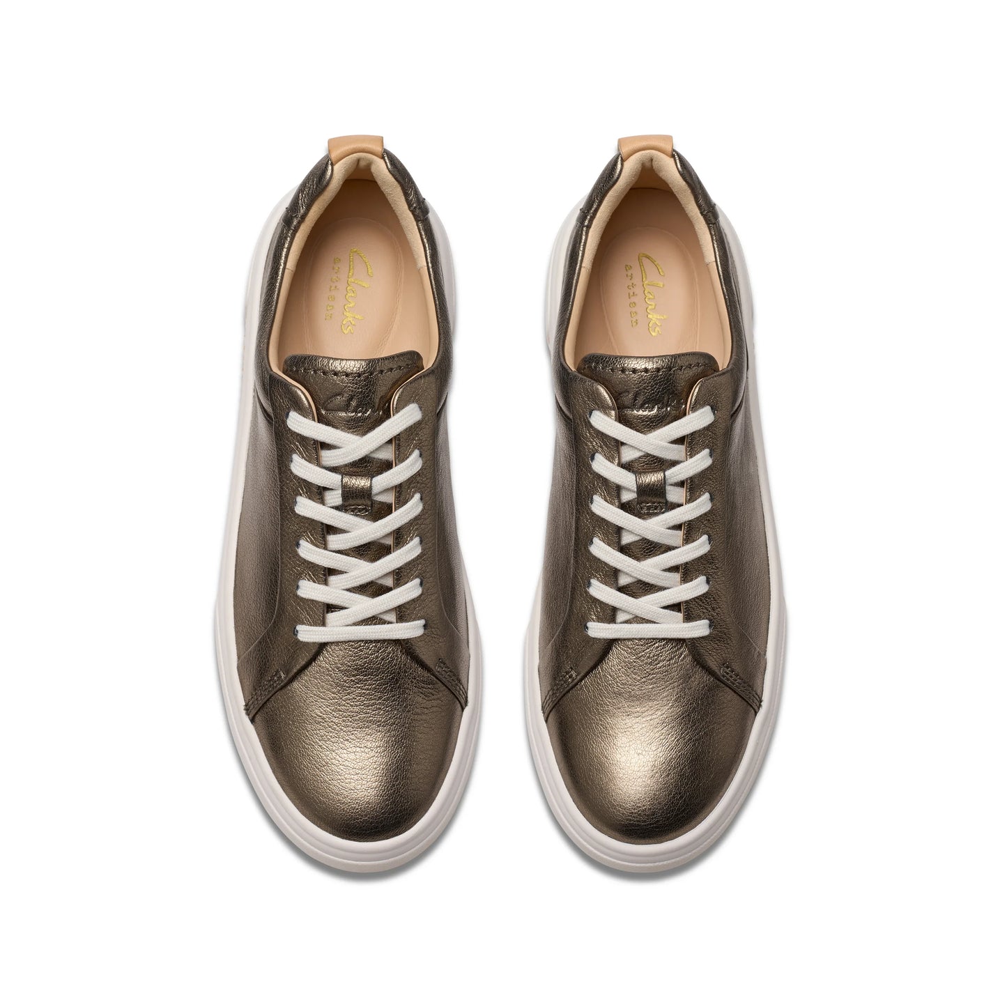 Sneakers De La Marca Clarks Para Mujer Modelo Hollyhock Walk Metallic En Color Dorado