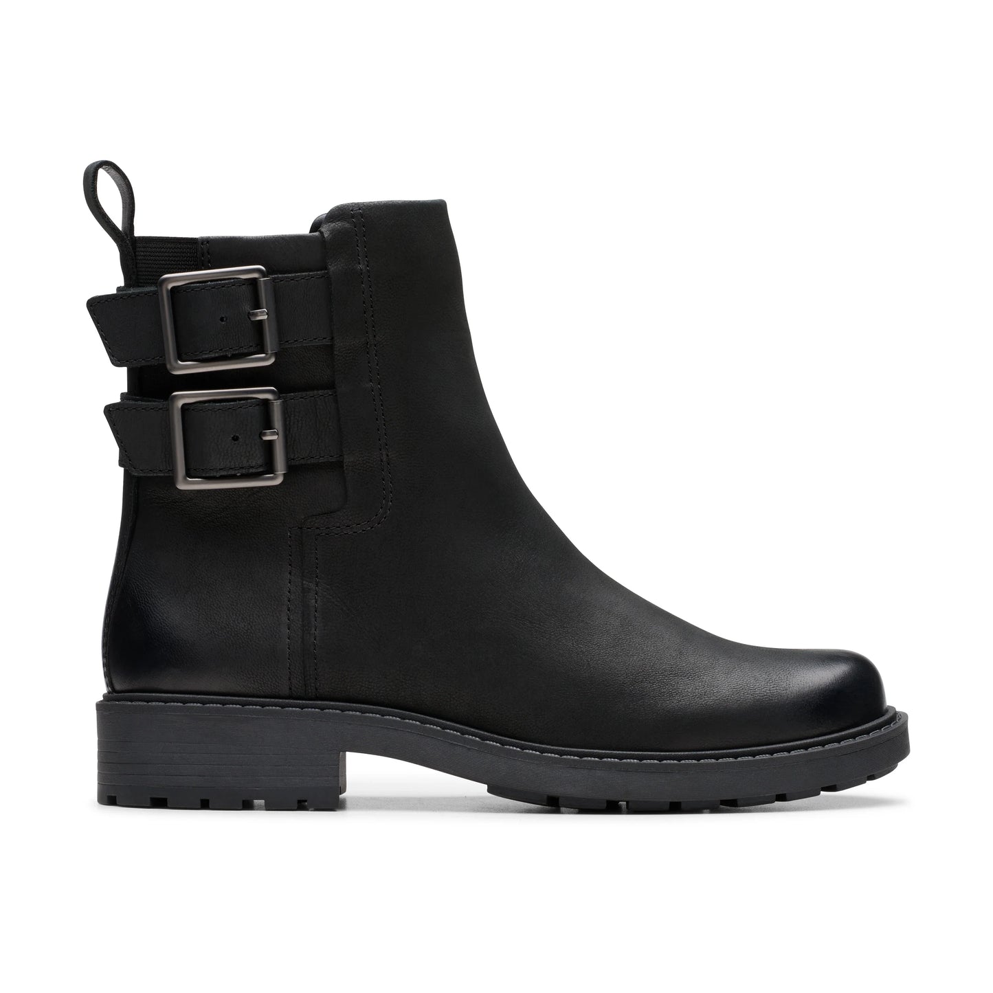 Botines De La Marca Clarks Para Mujer Modelo Orinoco2 Bay Black Leather En Color Negro