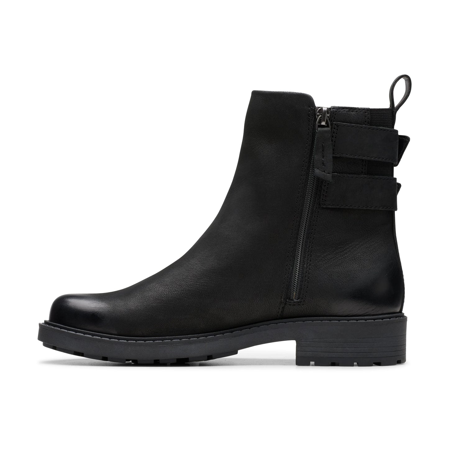 Botines De La Marca Clarks Para Mujer Modelo Orinoco2 Bay Black Leather En Color Negro