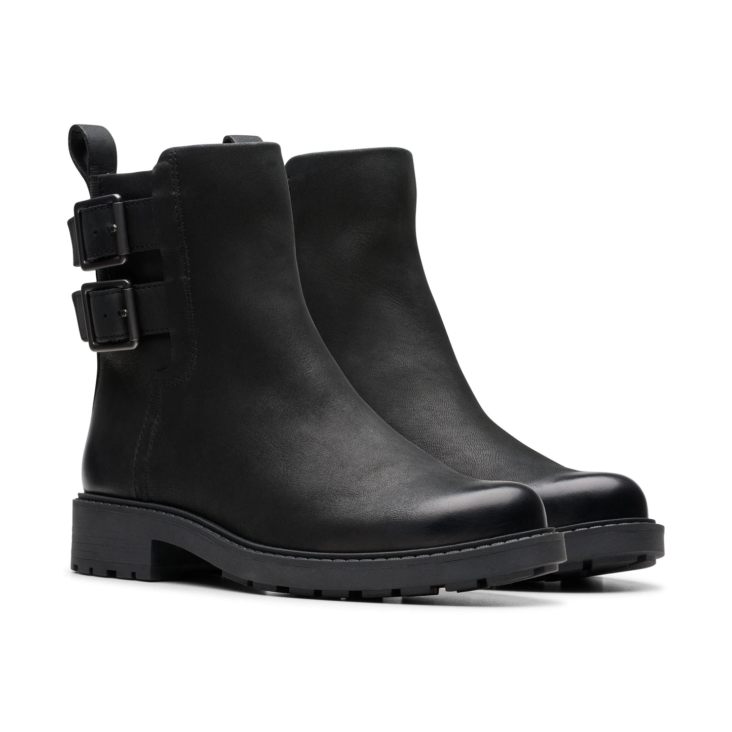 Botines De La Marca Clarks Para Mujer Modelo Orinoco2 Bay Black Leather En Color Negro