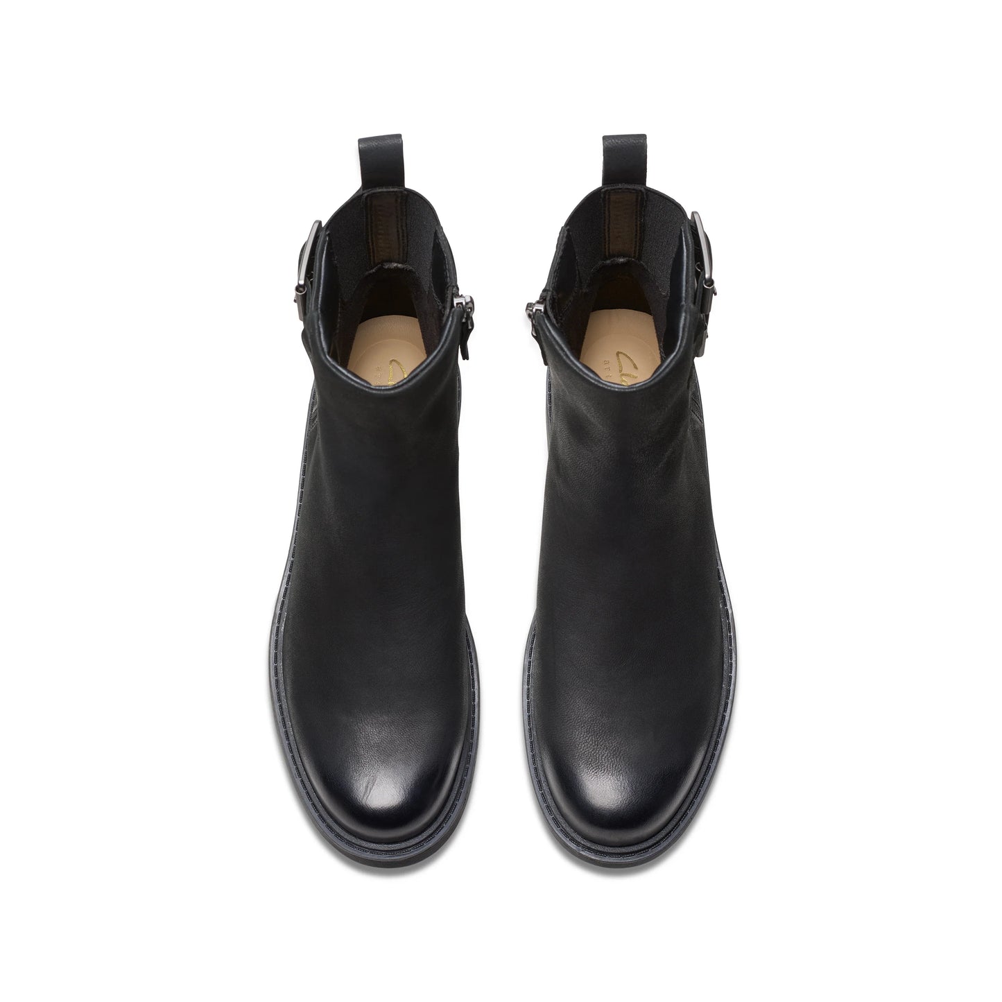 Botines De La Marca Clarks Para Mujer Modelo Orinoco2 Bay Black Leather En Color Negro