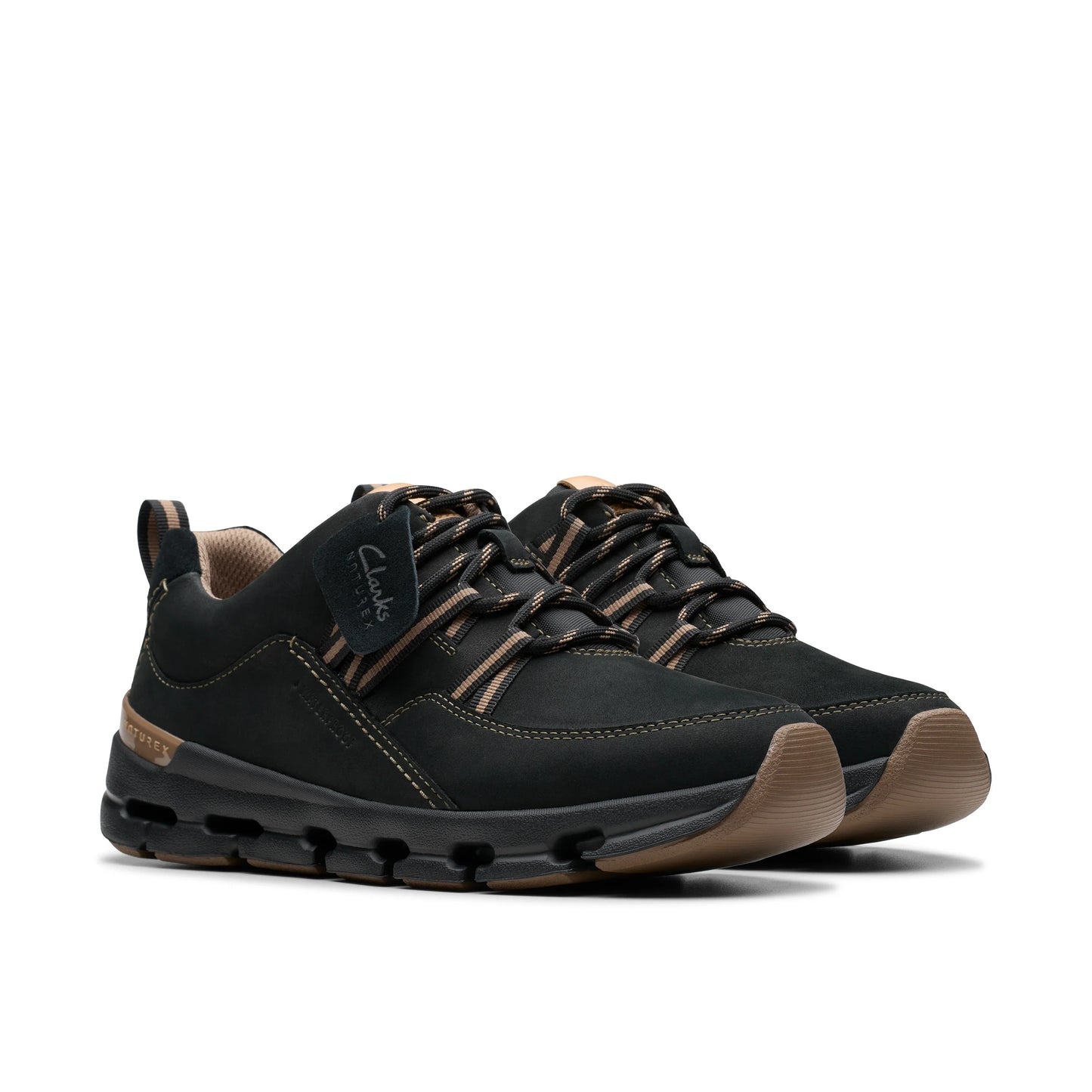 Sneakers De La Marca Clarks Para Mujer Modelo Naturex Tie Wp Black Combination Nbk En Color Negro
