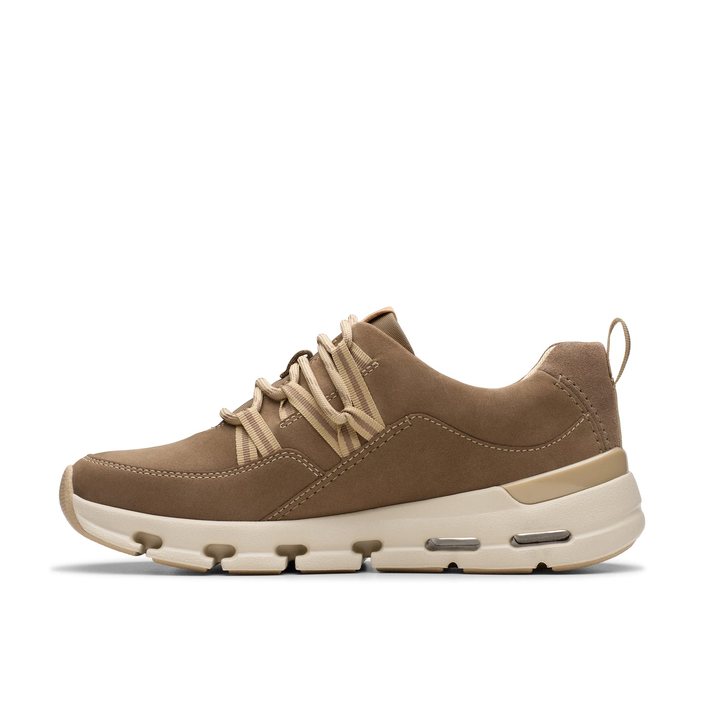 Sneakers De La Marca Clarks Para Mujer Modelo Naturex Tie Wp Pebble Combination En Color Beige